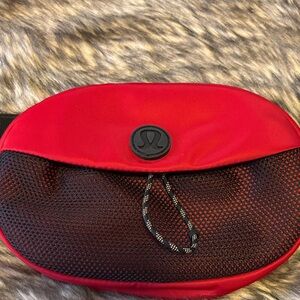 lululemon athletica Red and Black Crossbody Belt Bag